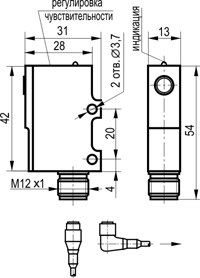 Габариты OS IC35A-43P-5-LZS4